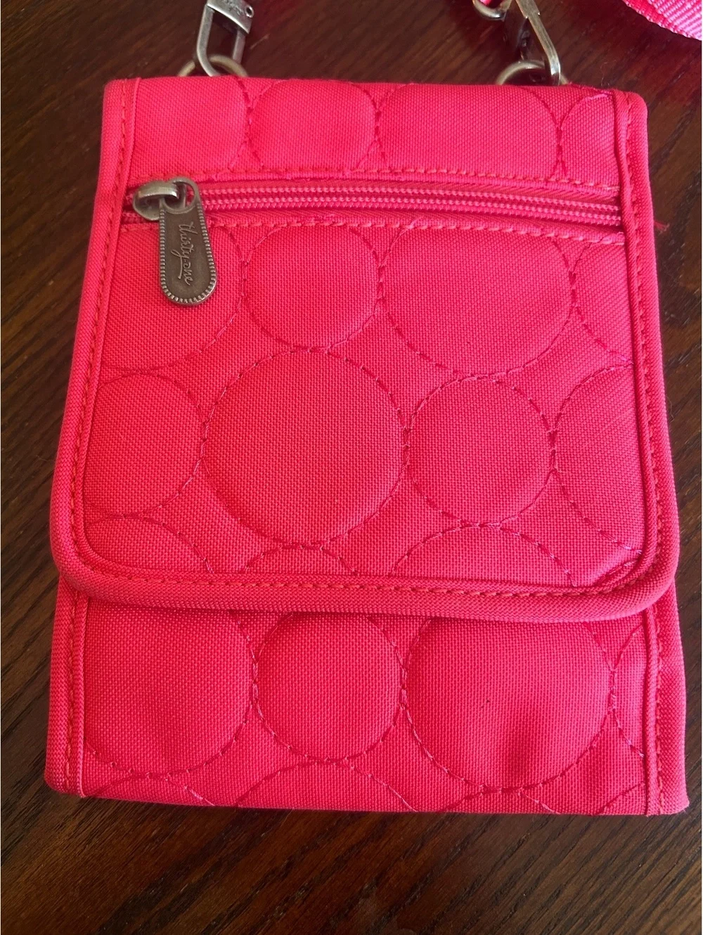 Thirty-One Pink Crossbody Organizer Bag with Adjustable Strap